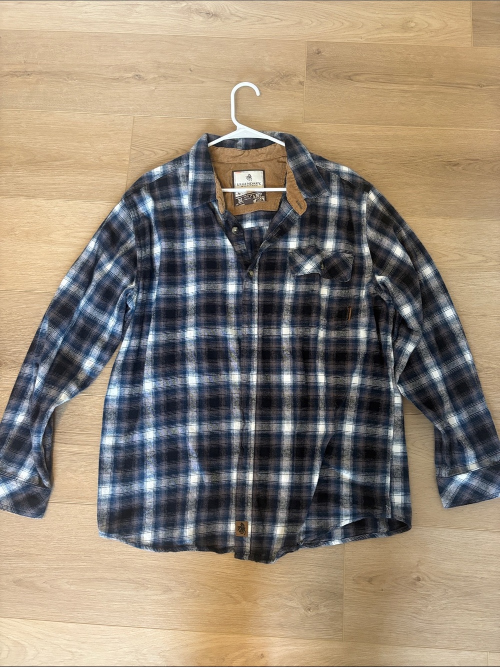 Legendary Whitetails Blue and White Plaid Button-Down Shirt